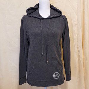 MICHAEL KORS Gray Hoodie with MK Bling Rhinestone Logo